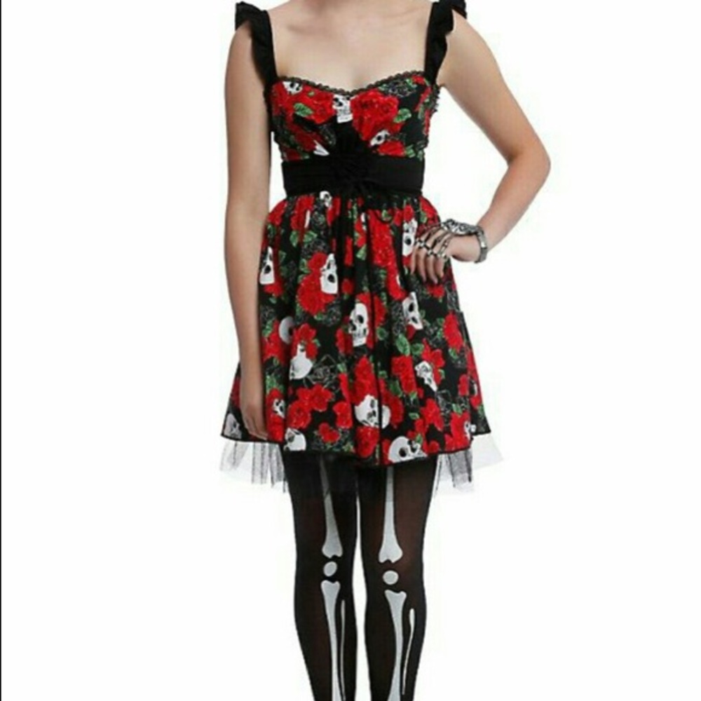 Skull & Rose Rockabilly Dress